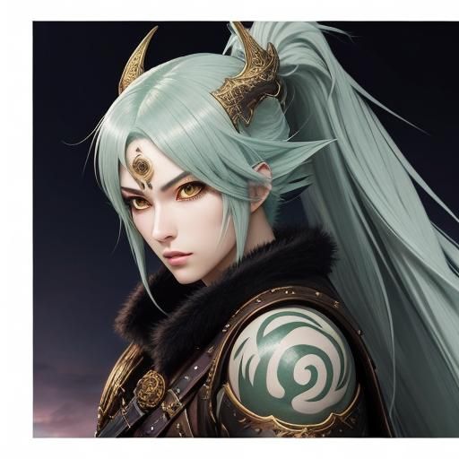 Anime Portrait: Non-Binary Human Shifter with Dragon Scales