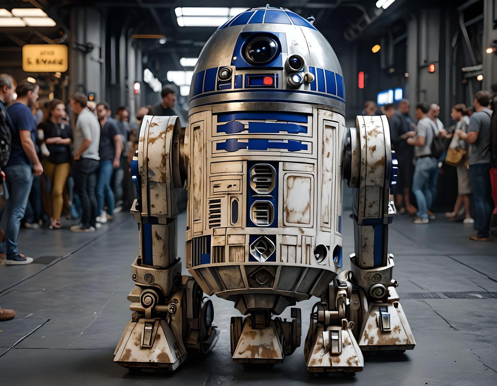 Hyperrealistic R2-D2 from Star Wars in 8k