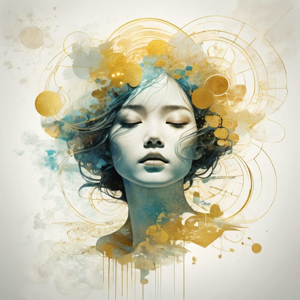 Dreamy Water Scenes in Vibrant, Layered Digital Art