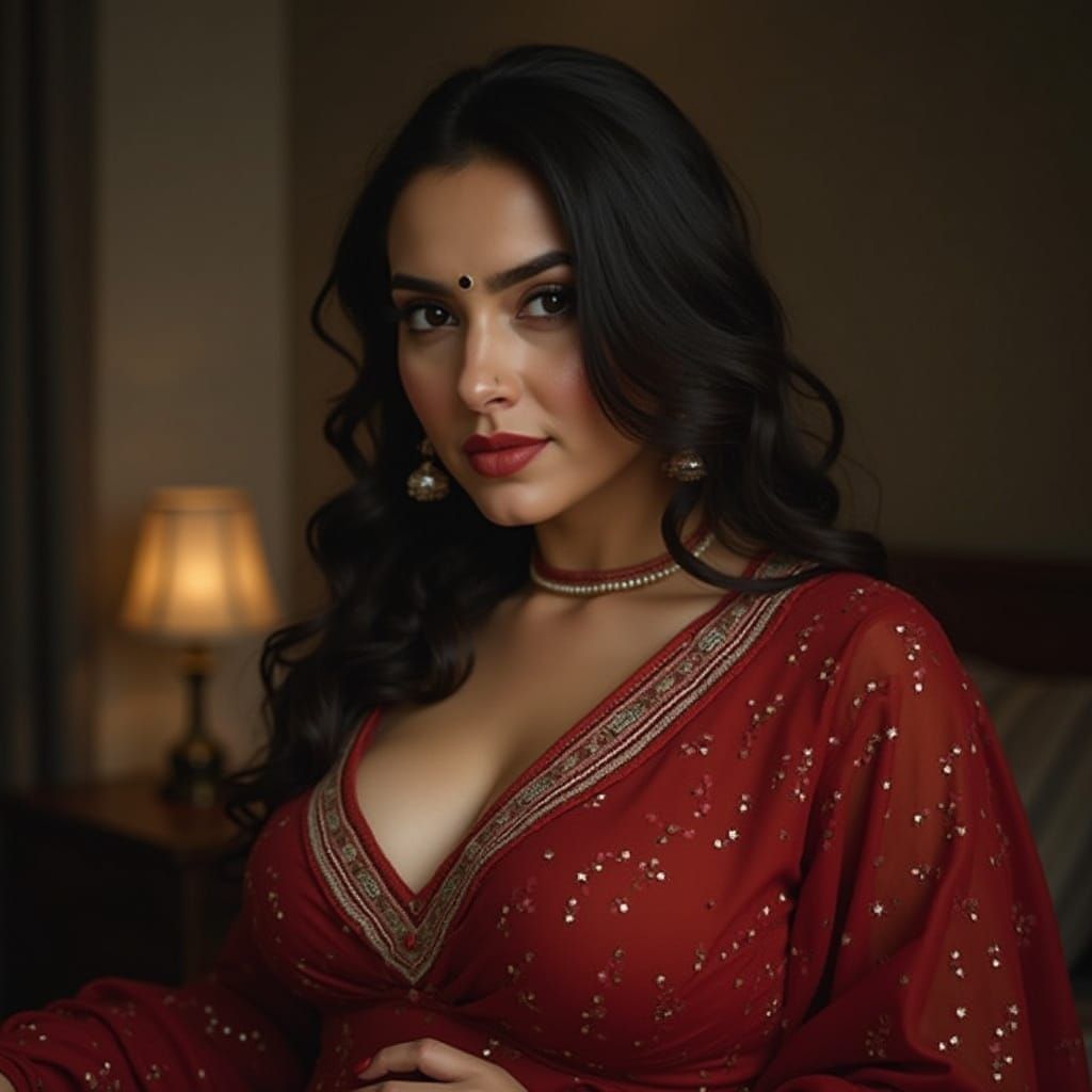 Sensual Indian Woman in Nightwear