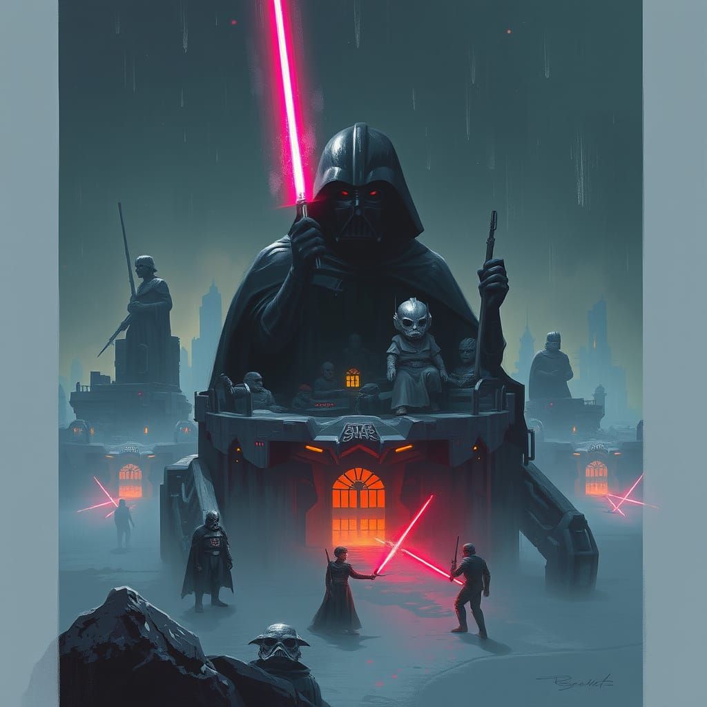 Sinister Star Wars Cityscape Art