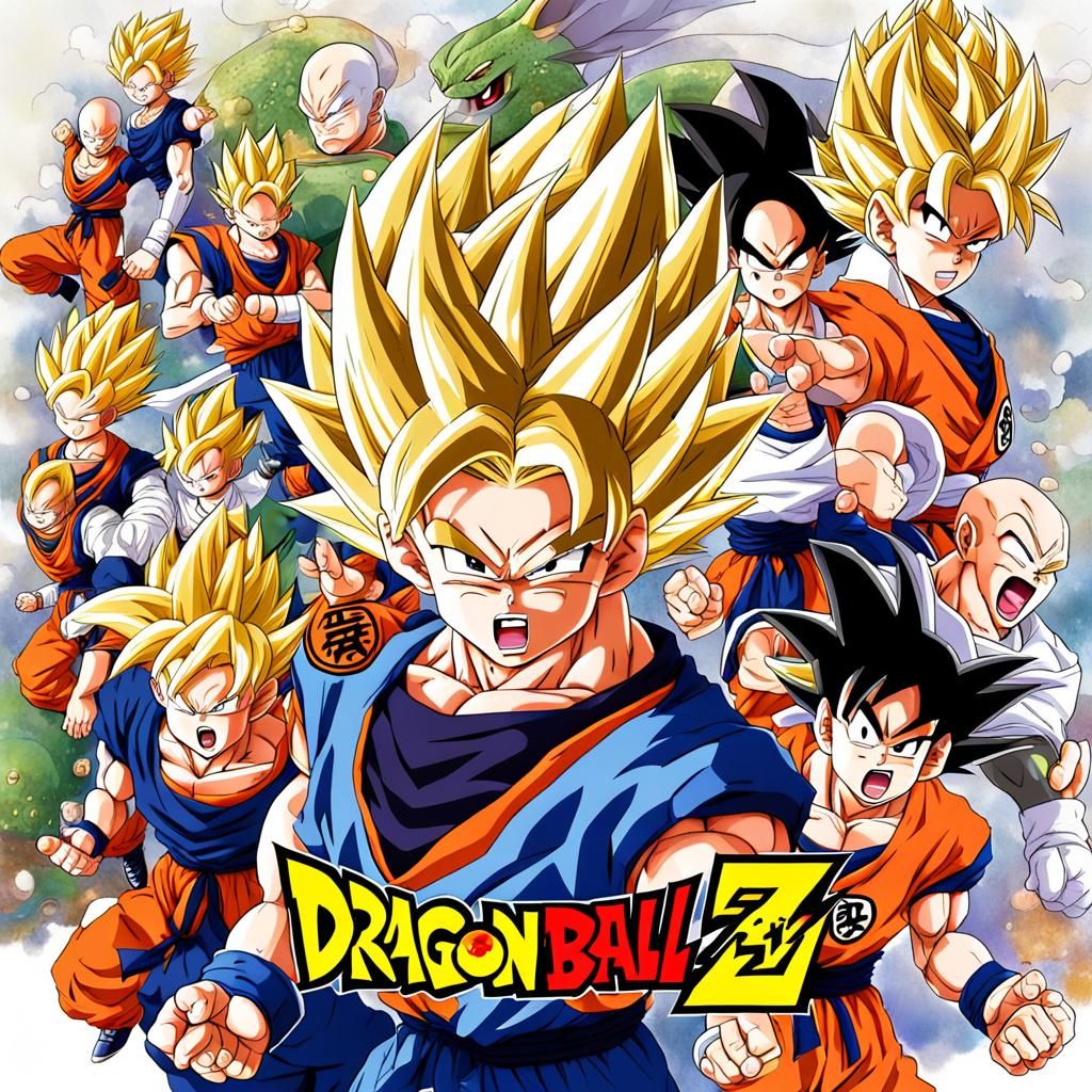 Dragon Ball Z Anime Style Illustration