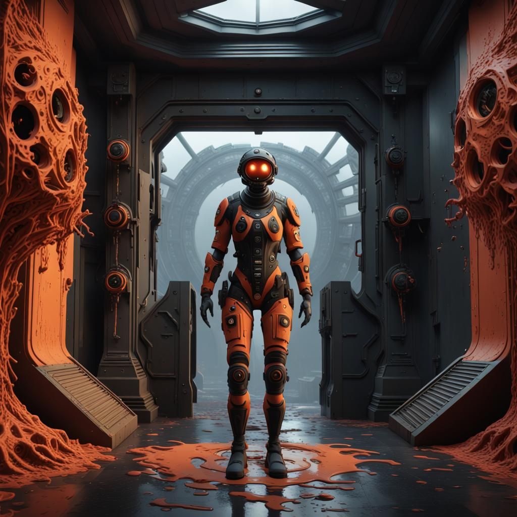 SCP Foundation Agent in Detailed Matte Painting