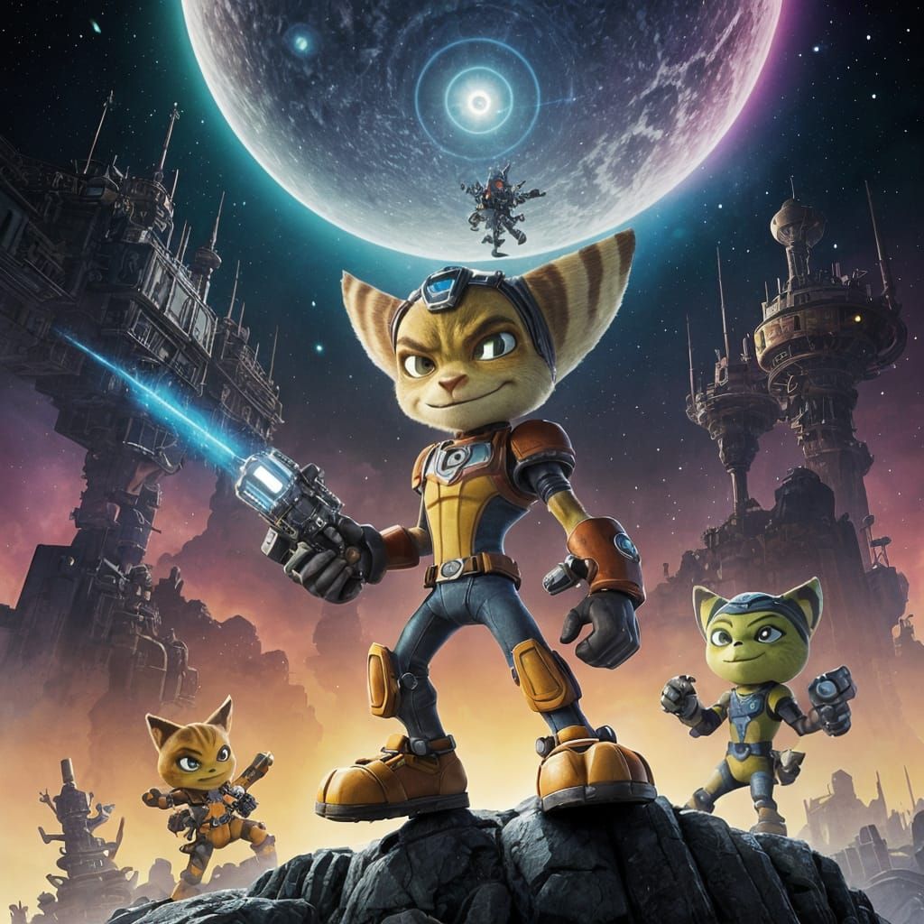 Ratchet and Clank Explore Vibrant Alien World