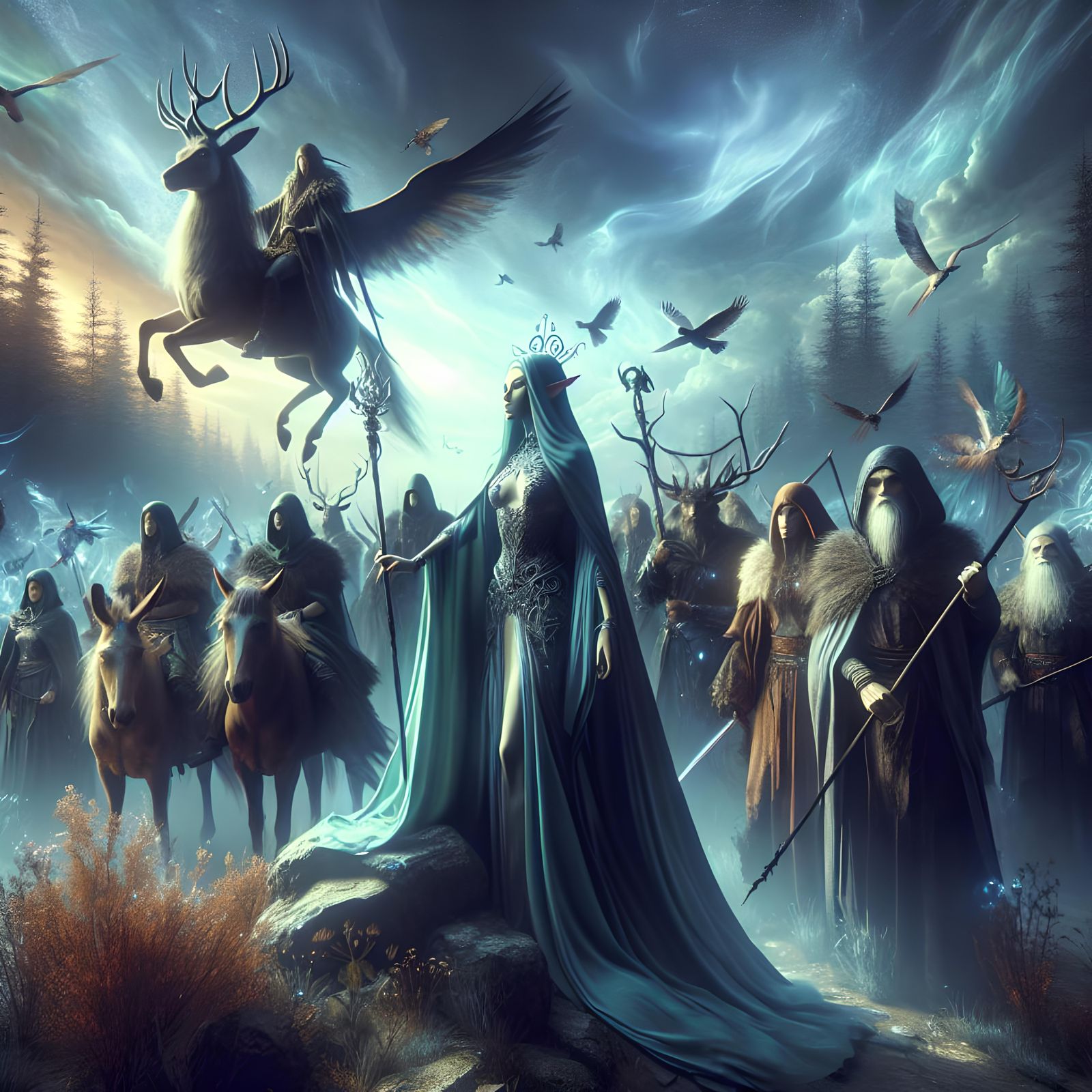 Elven Queen Leads Wild Hunt in Scotland