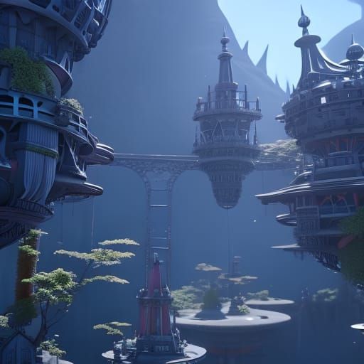 Whimsical Fairy Wonderland in Sci-Fi Style