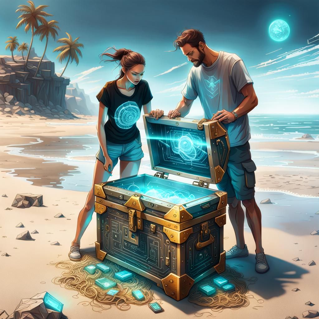 Couple Finds Cyberpunk Treasure on Beach