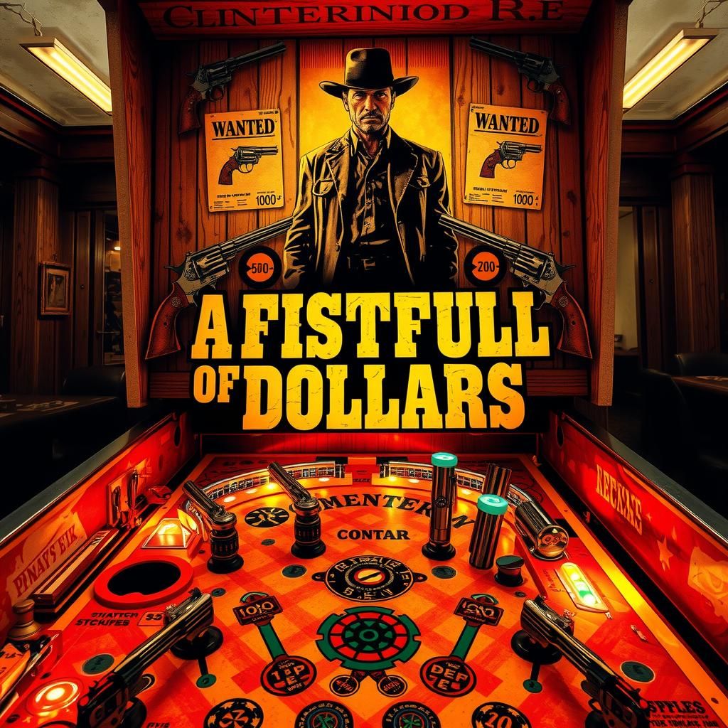 A Fistful of Dollars Pinball in Gritty Nostalgic Art