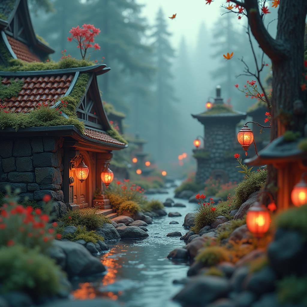 Fantastical Miniature Scene in 8k Unreal Engine Style