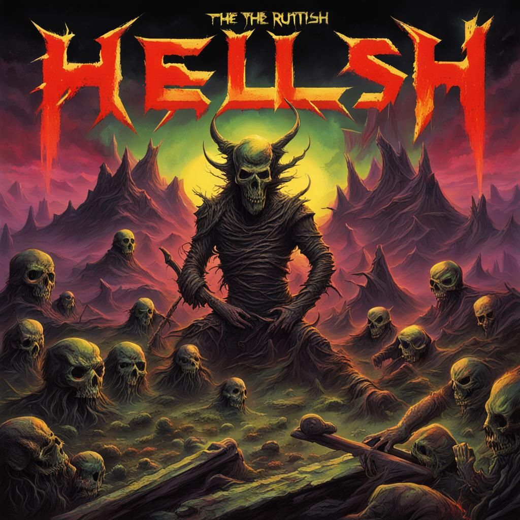Thrash Metal Album Cover: Hellish Landscape