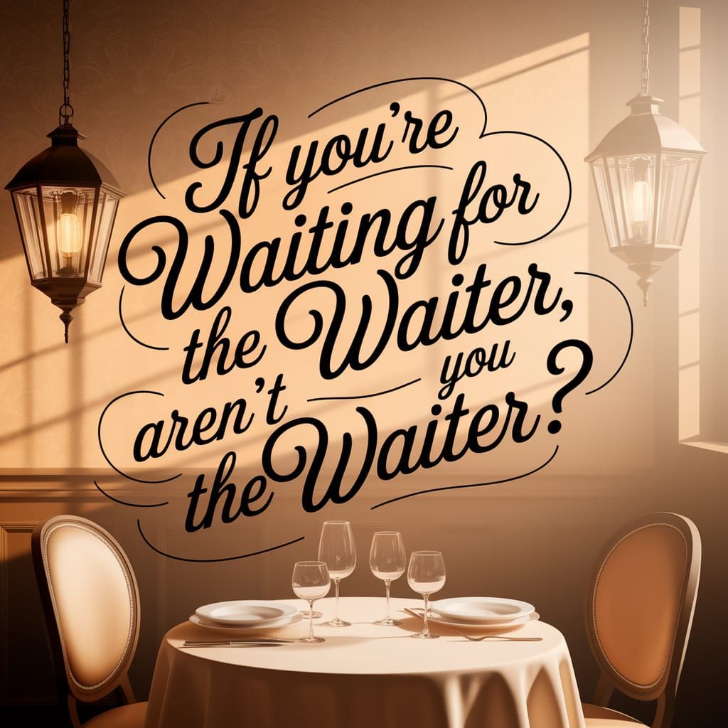 Intriguing Quote in Cozy Restaurant Setting