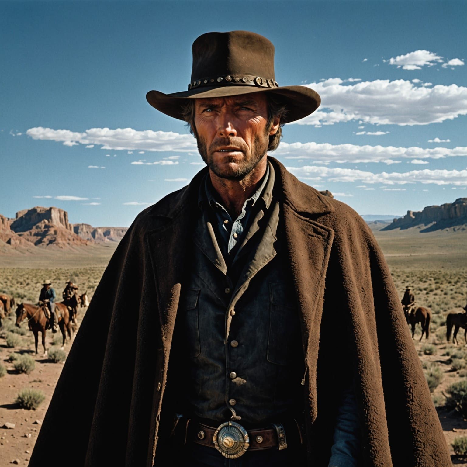 Clint Eastwood as High Plains Drifter in Cinematic Matte Pai...