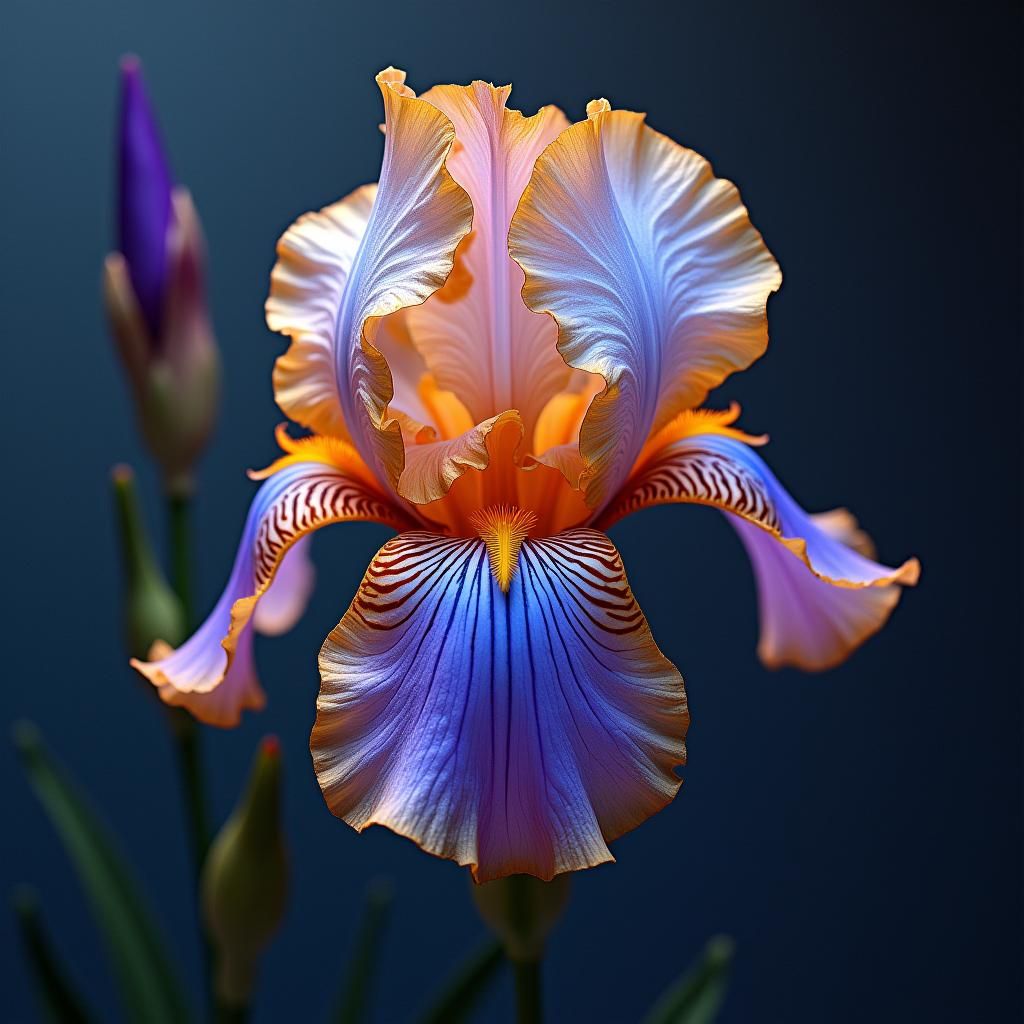 Thorny Iris Flower in PC Music Style