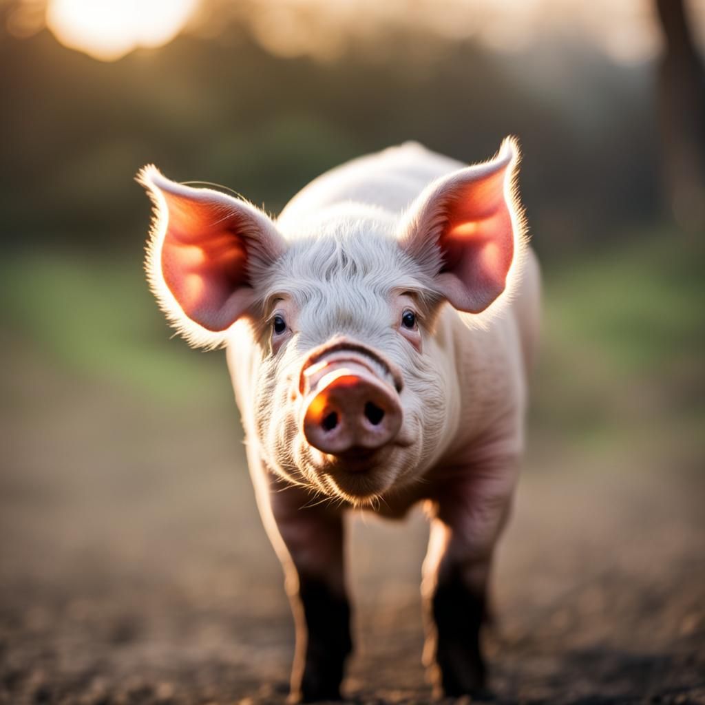 Pig in Professional Photography Style