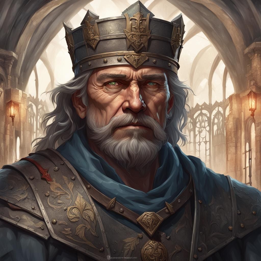 Medieval German Innkeeper in Dark Fantasy Style