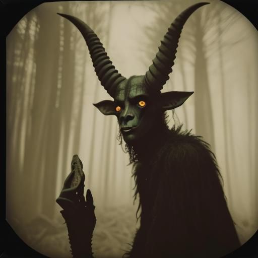 Baphomet in Horror Style by Edward Gorey