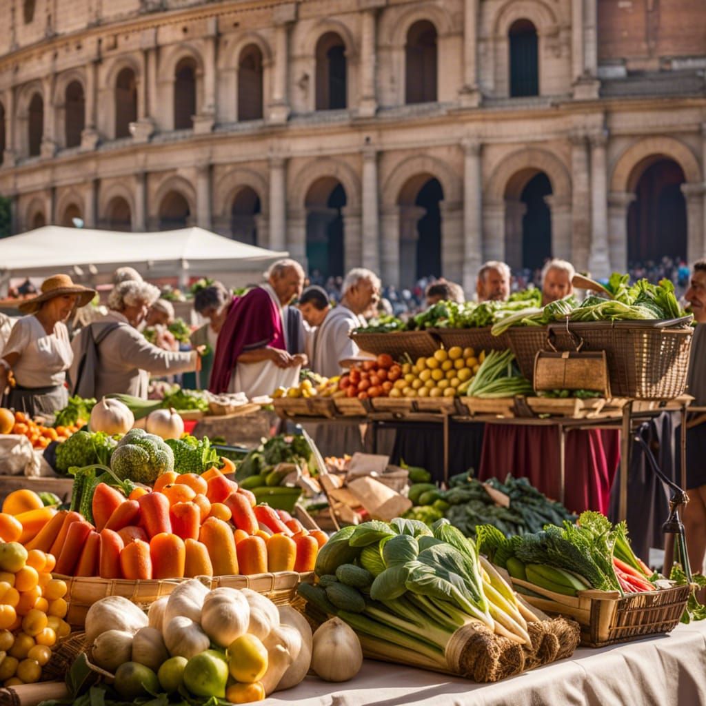 Beautiful farmers market in historic Verona.