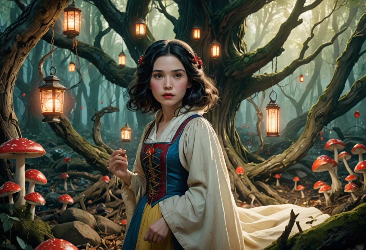 Rachel Zegler as Snow White in Anime Style