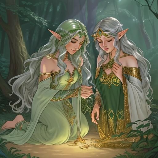 Shakira as Ethereal Silvan Elf in Forest