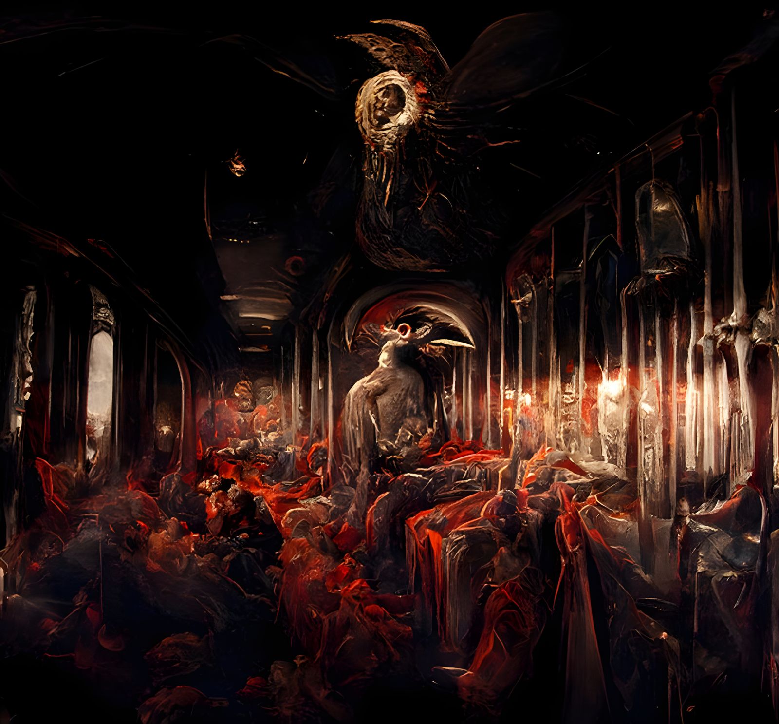 Lucifer on Hell Train: Digital Matte Painting