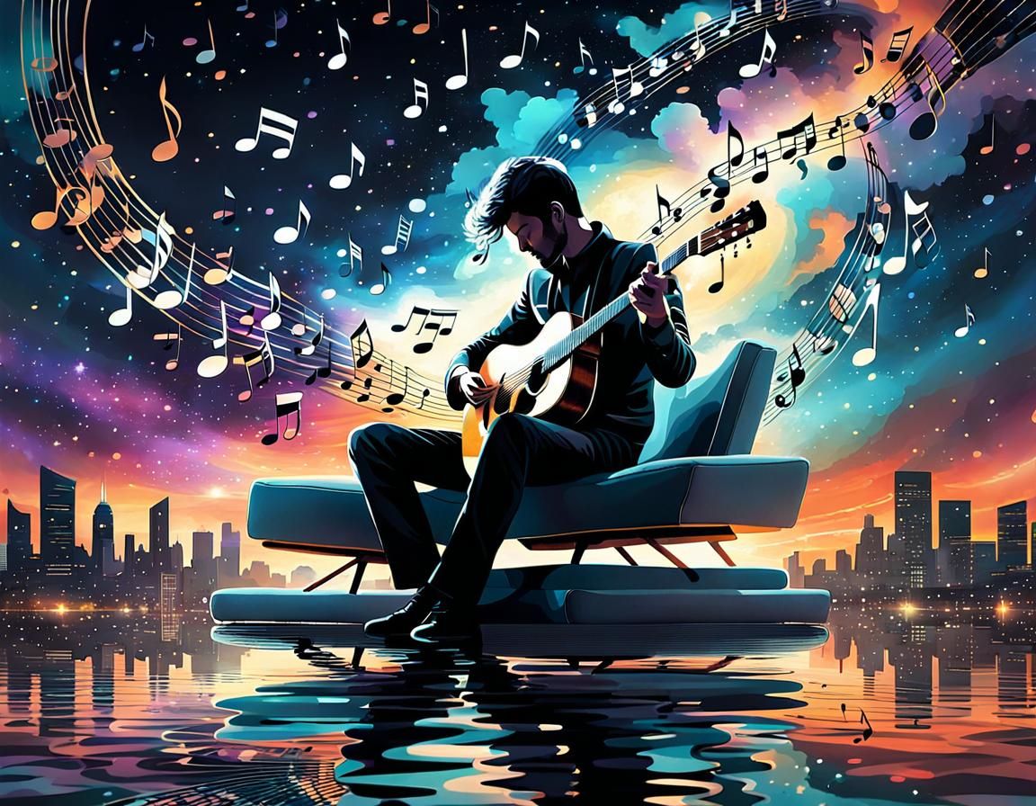 Alone with his Guitar