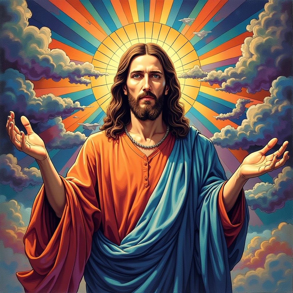 Jesus in Geometric Abstract Style