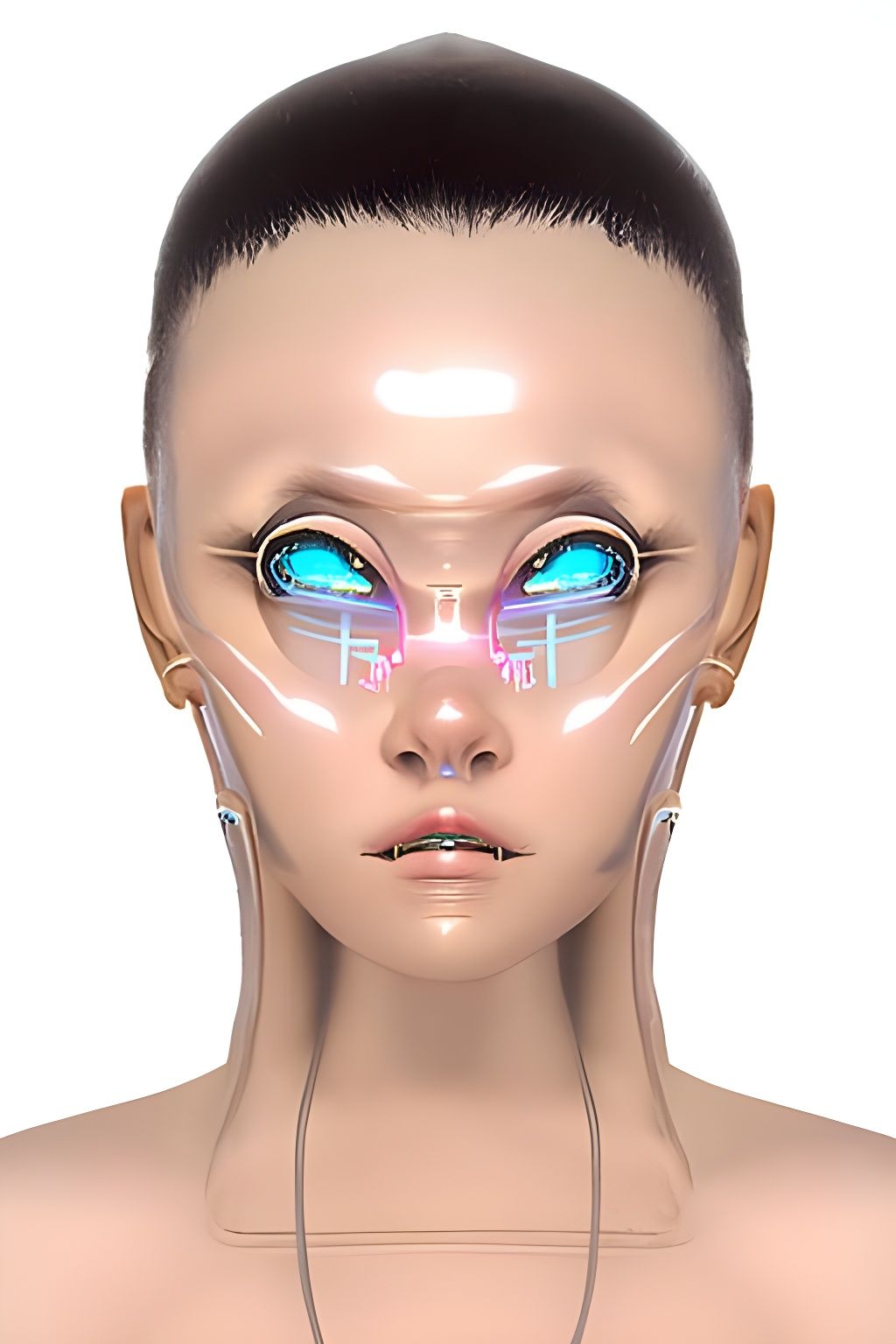 Cyberpunk Alien Abduction with Biomechanical Elements