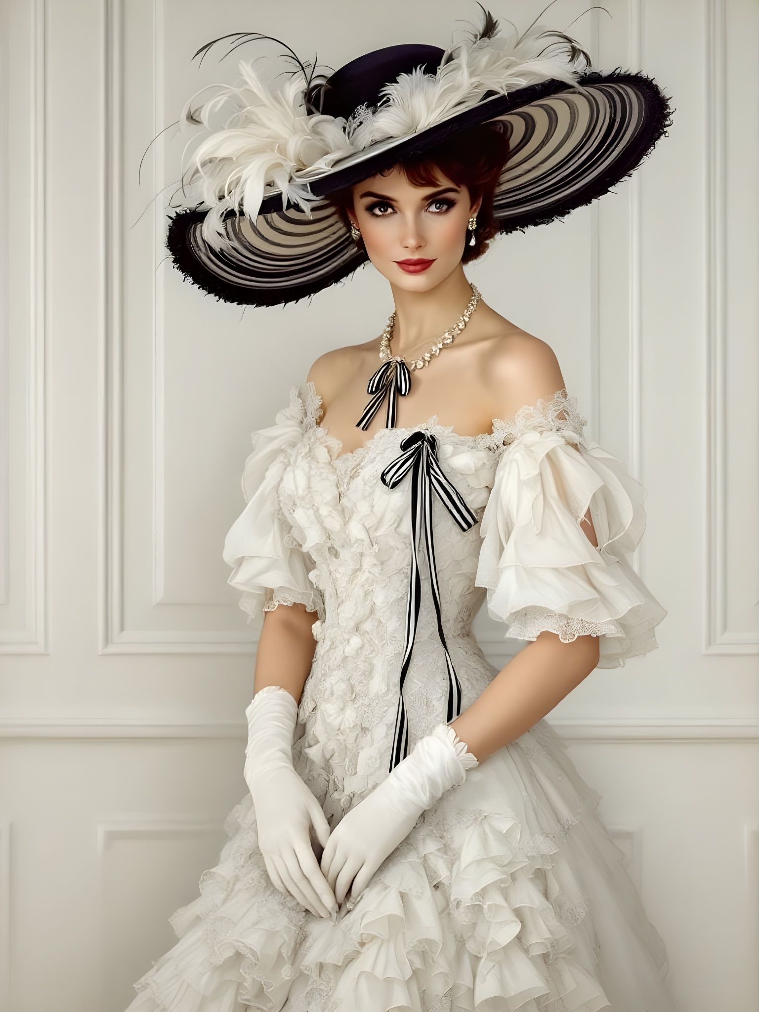 Eliza Doolittle at Ascot in Art Nouveau Style