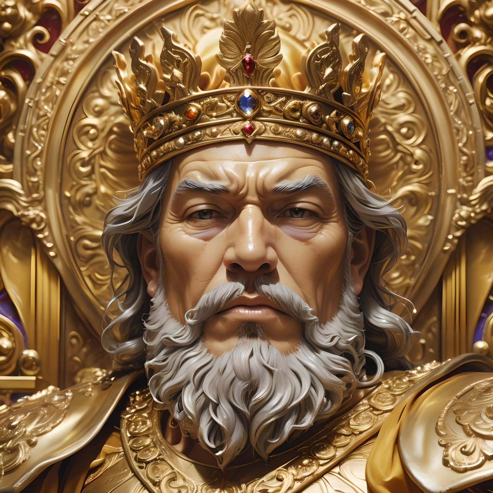 King Midas' Golden Kingdom: Hyperrealistic Splash Art