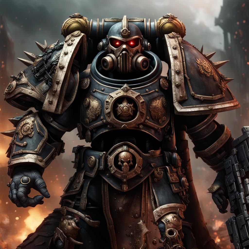 Warhammer 40k Noise Marine in Chaos Landscape