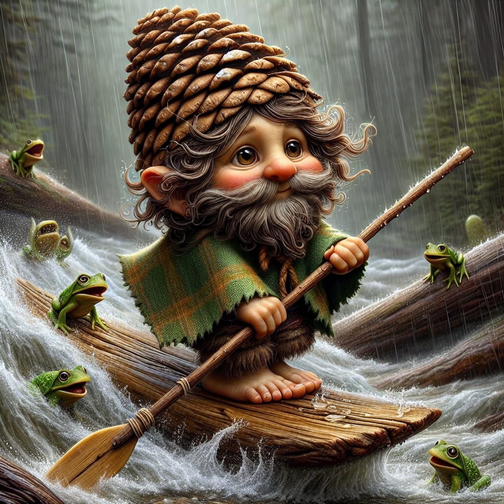 The paddle board gnome