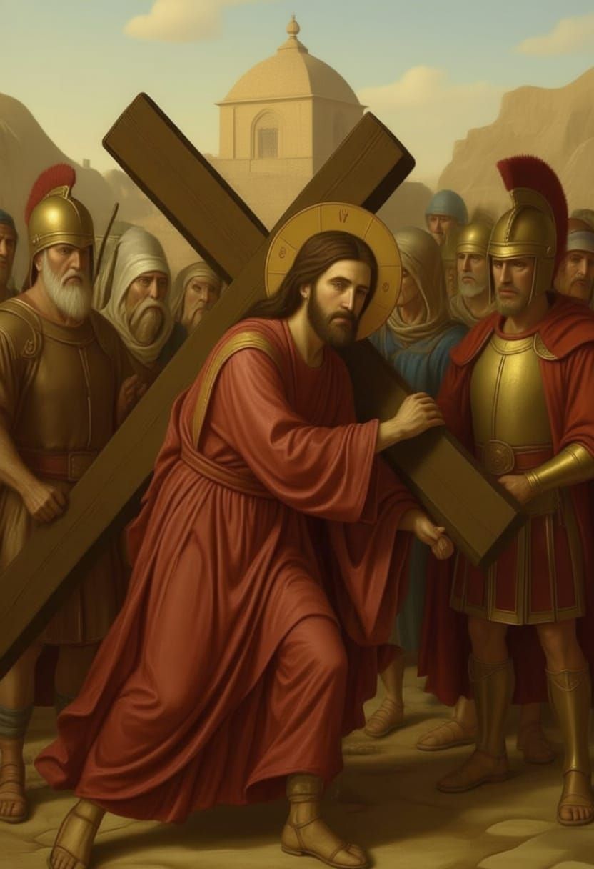 Byzantine Iconography of Christ Carrying the Cross