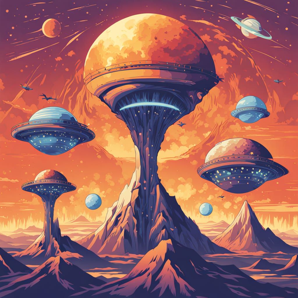 Alien Worlds Panorama: Strange Lands & Creatures