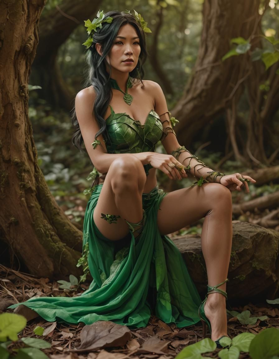 Suyin Beifong as Poison Ivy in Fashion Photoshoot