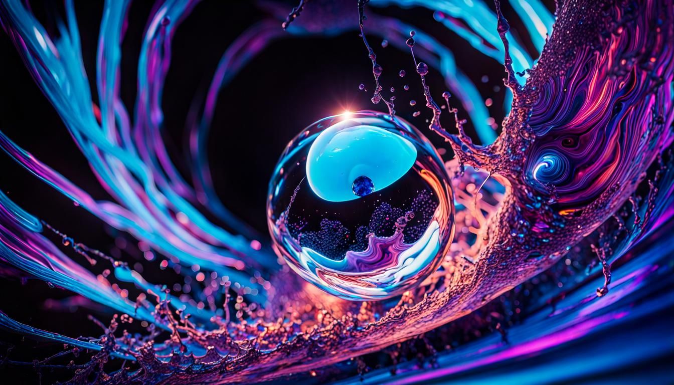 Glass Ball Shattering at Black Hole in Cosmic Surrealism