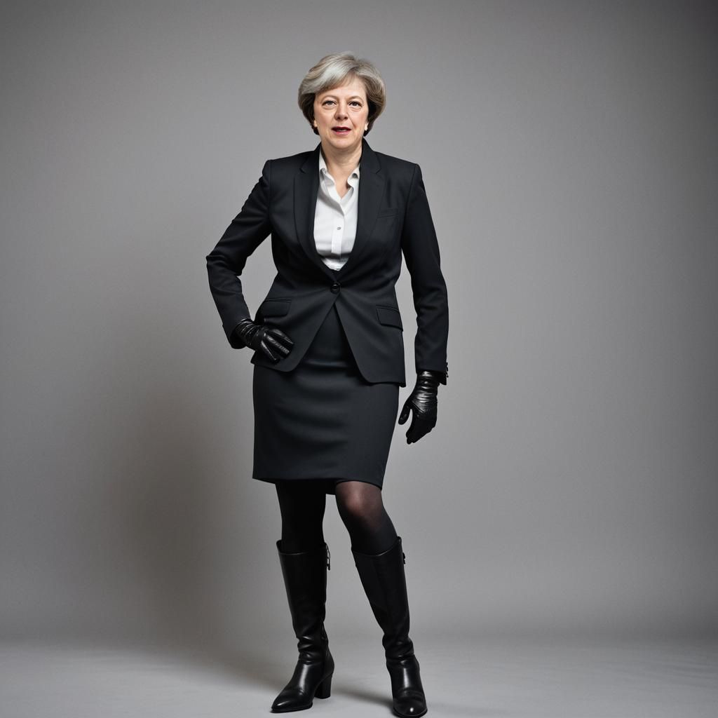 Professional Portrait of Woman in Black Business Suit