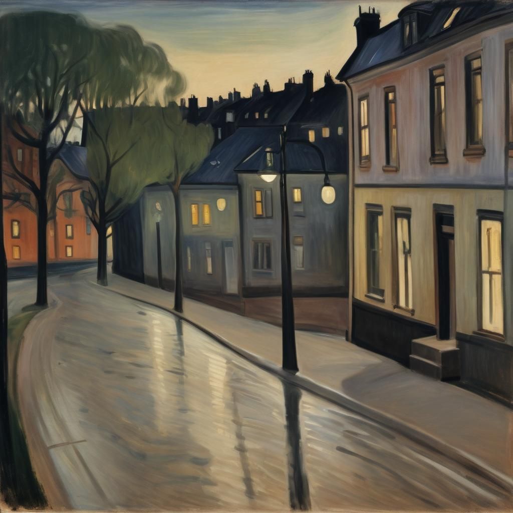 edvard Munch evening on Karl Jonah street