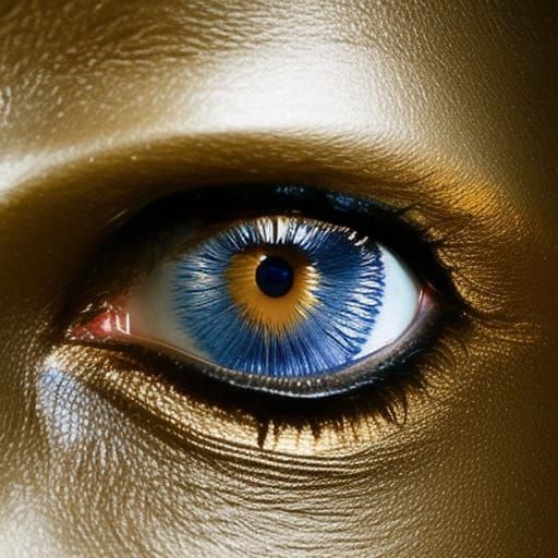 Hyperdetailed Blue Iris Crying Crystal Tears