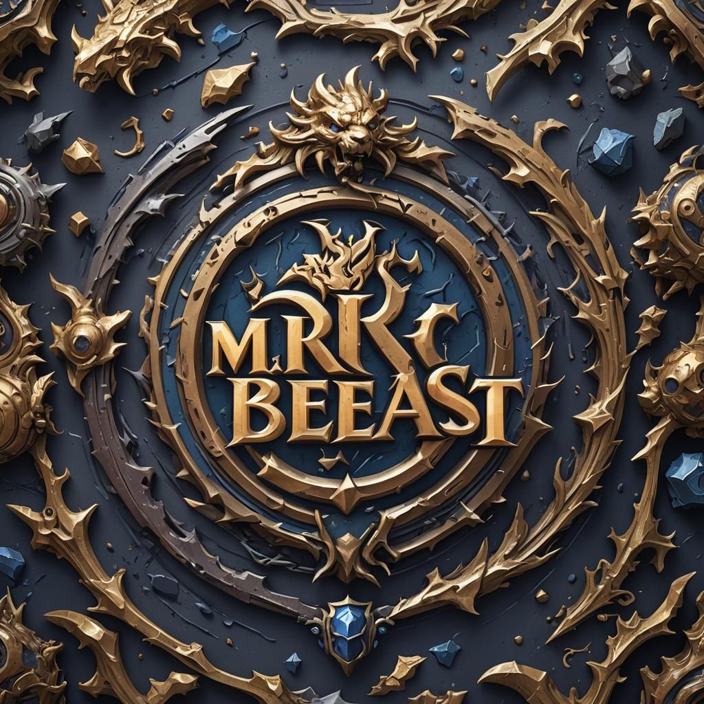 Mr. Beast Logo as Detailed Matte Painting