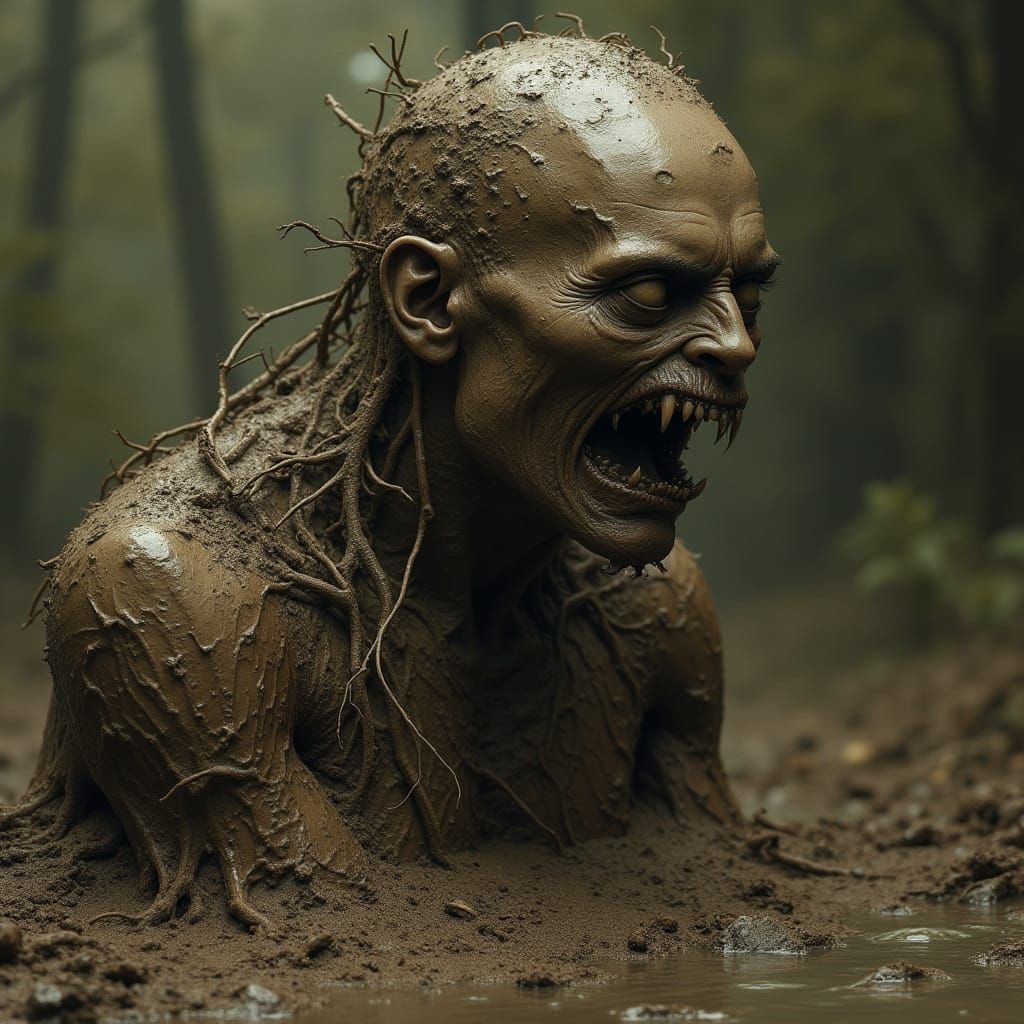 Grotesque, Earthy Abomination Emerges from Primordial Mud