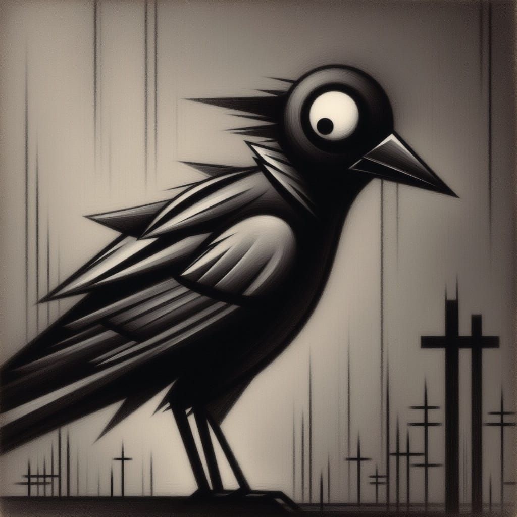 AI Generated Carrion Crow Image