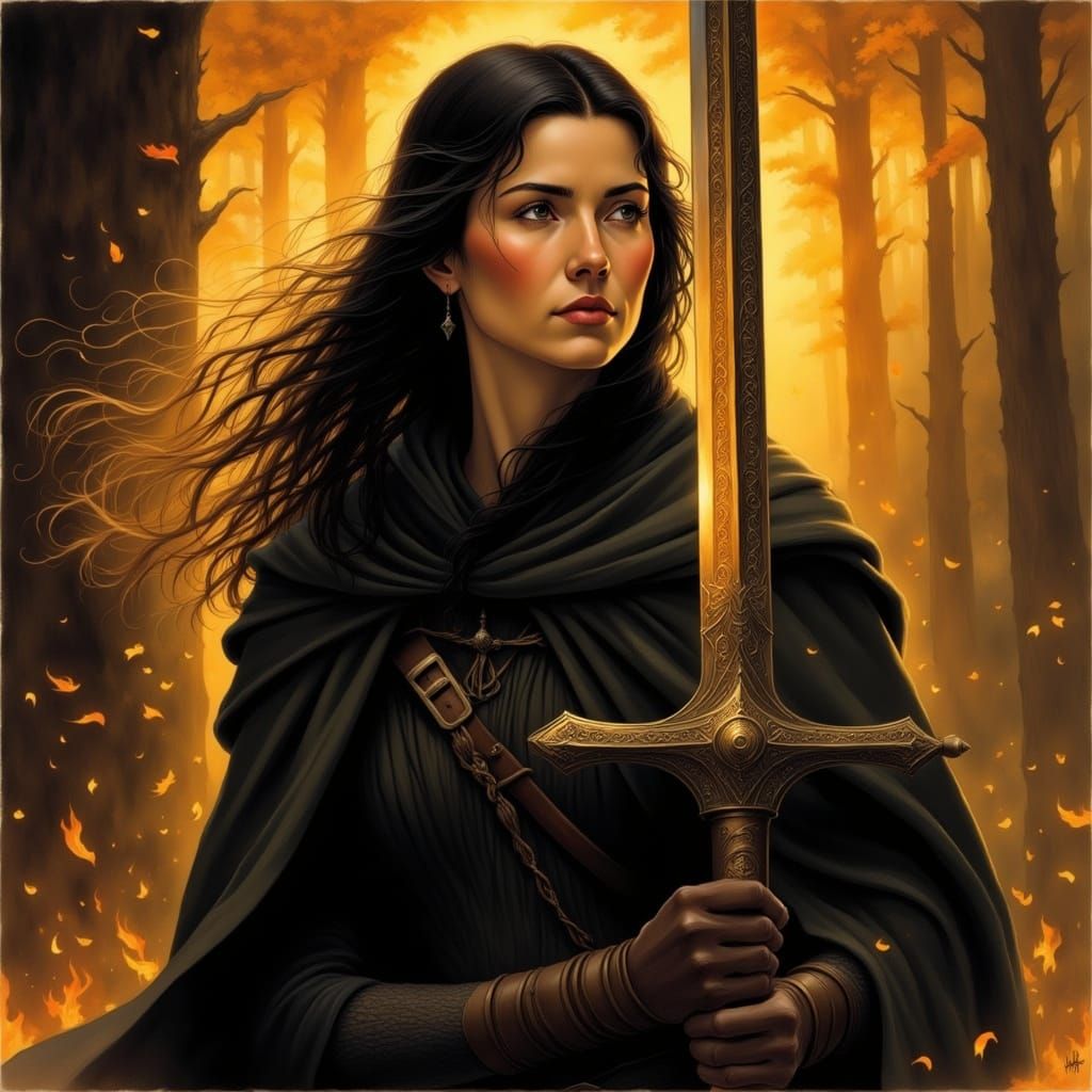 Dunedain Ranger with Fiery Sword