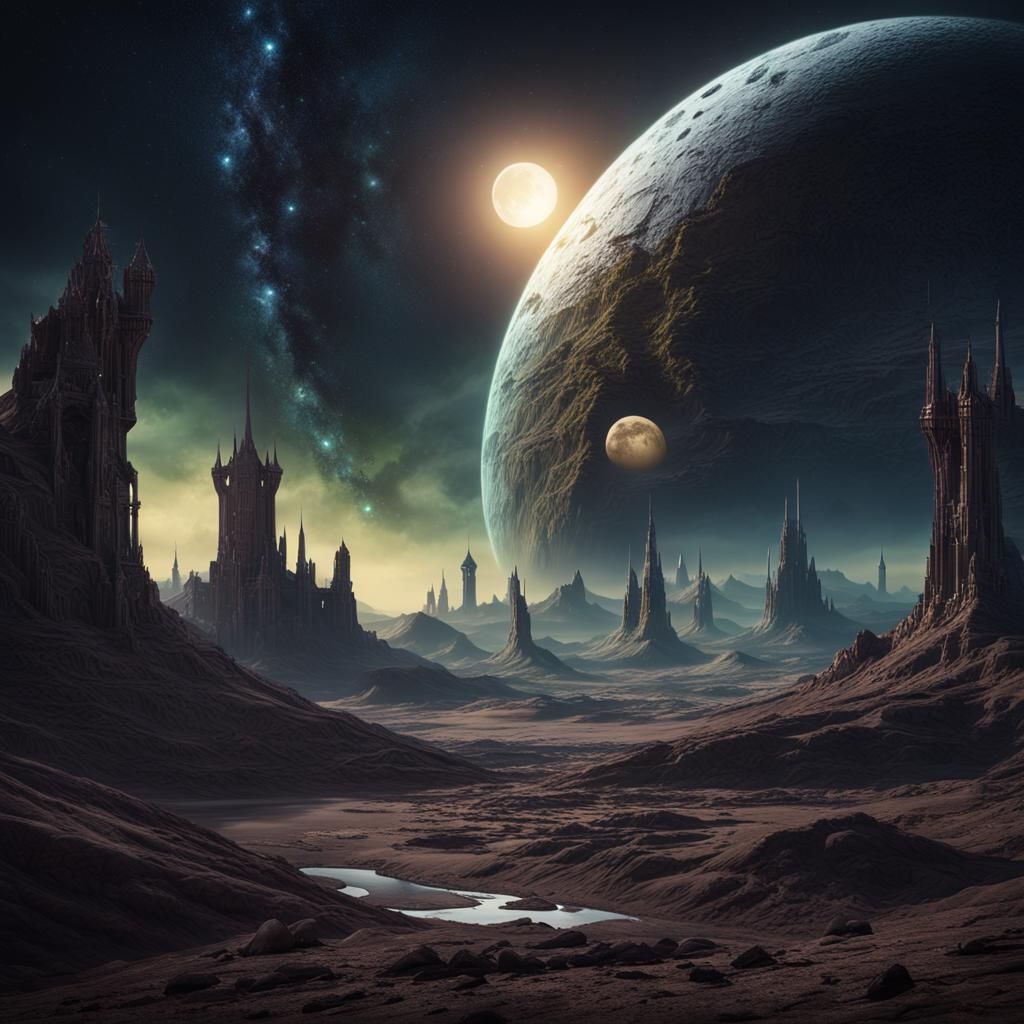 Alien on Earth: Detailed Matte Painting