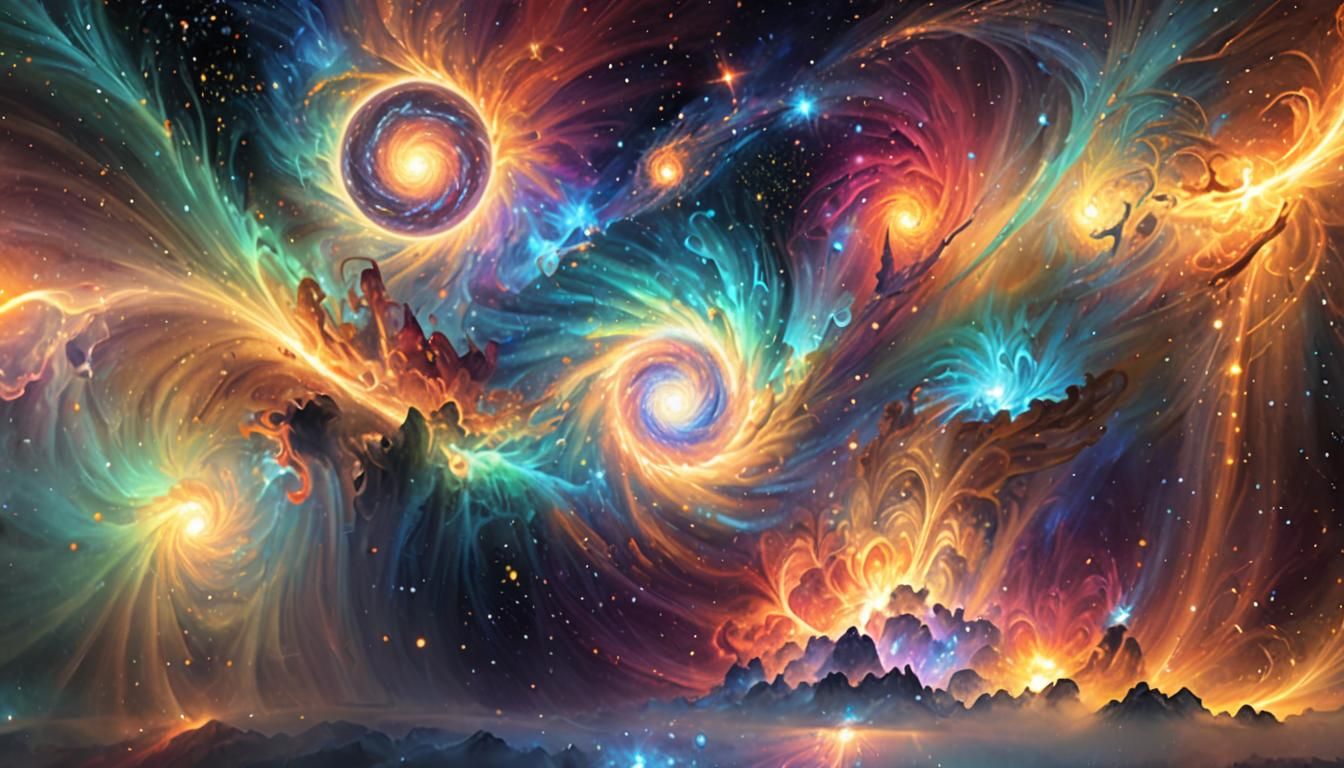 Cosmic Creation: A Digital Art Space Fantasy