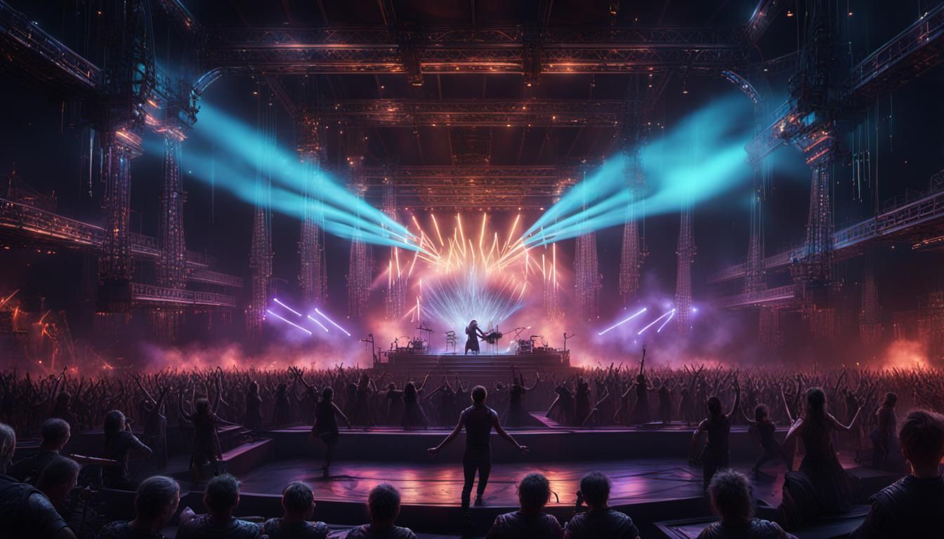 Spectacular Metal Concert with Full Spectrum Lights