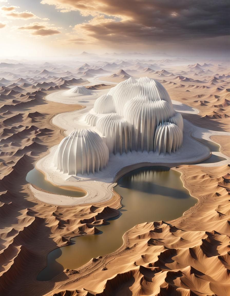 Colossal Fractal Structure on Desolate Landscape