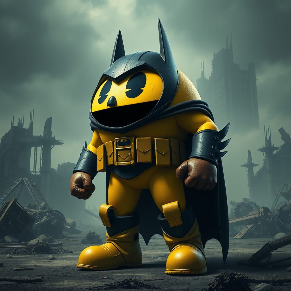 Gothic Pac-Man in Post-Apocalyptic Wasteland