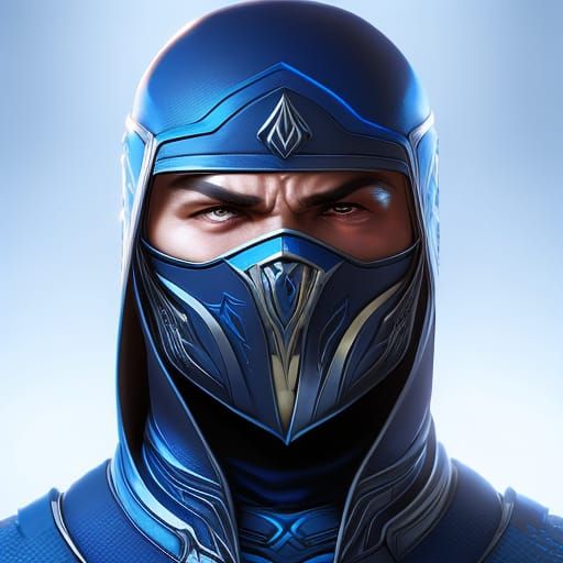 Sub Zero Portrait in Dynamic Lighting Concept Art