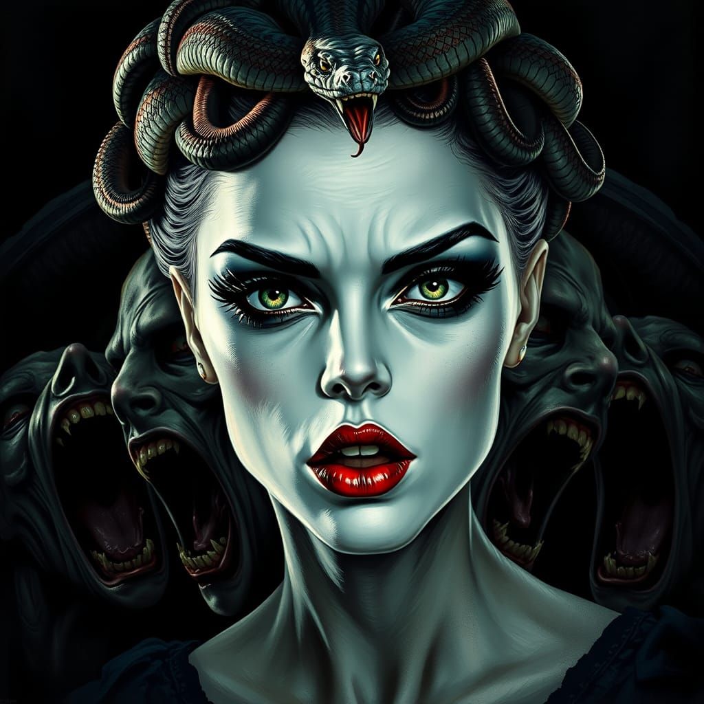 Dark Fantasy Goddess in Hyper-Realistic Style