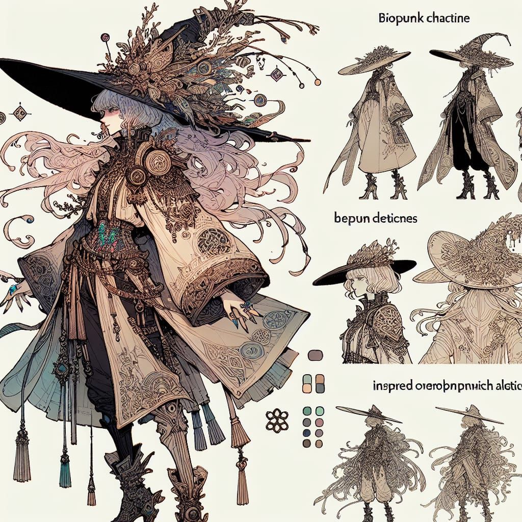 Biopunk Witchcraft in Anime Style